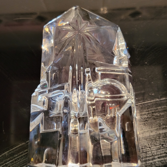 Vintage 1984 24% Full Lead Crystal "Star of Bethlehem" Paperweight Figurine - Picture 9 of 10